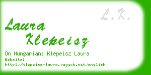 laura klepeisz business card